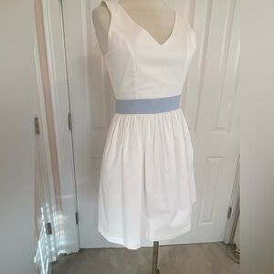 Jolie and Elizabeth New Orleans White Sleeveless Cotton Poplin Classic Dress